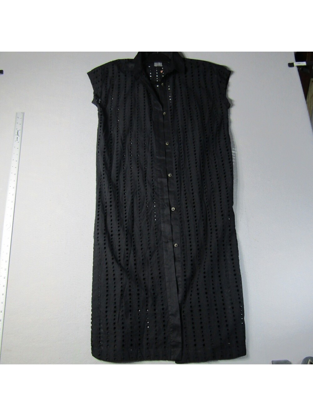 NWT Calia Button Down Sleeve Cover up Woman's S Pure Black
